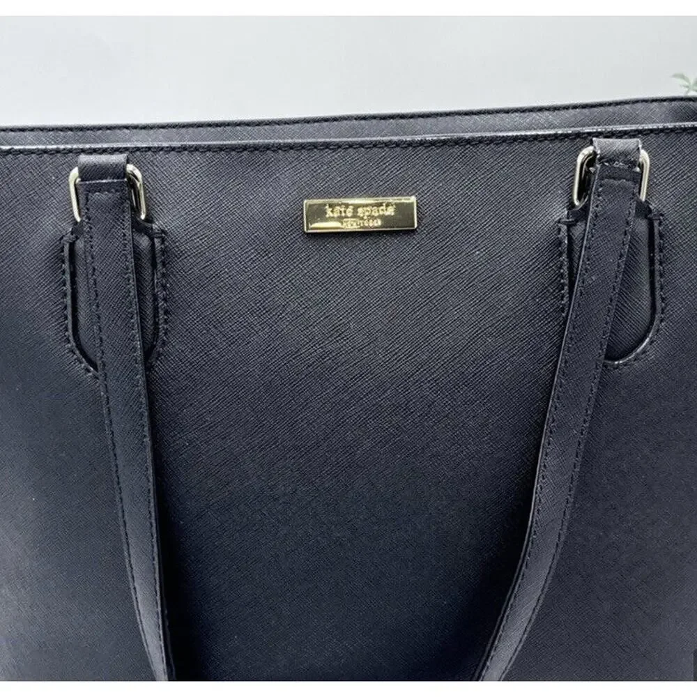 Kate‎ Spade Authenticated Dally Laurel Way Shoulder Bag Leather Black WKRU4094